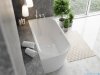 The North Bath Calia wanna wolnostojąca przyścienna prawa 170x80cm z przelewem i korkiem BIAŁYM 6845-1701ROEMBP